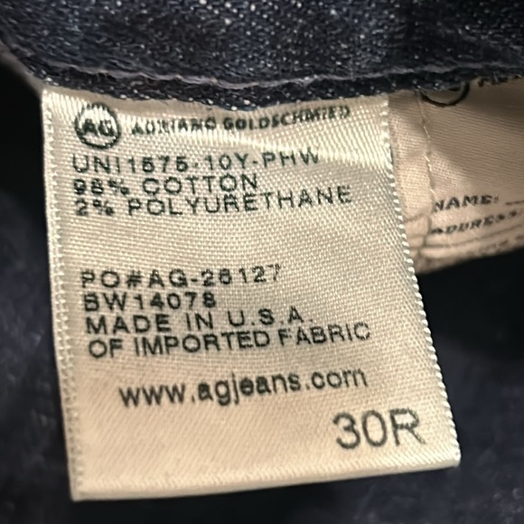 AG The Ex-Boyfriend Slim Slouchy Slim Distressed Jeans Women’s Size 30 - Picture 7 of 14